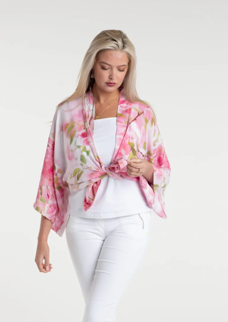 From My Mother's Garden Cherry Blossom Short Kimono