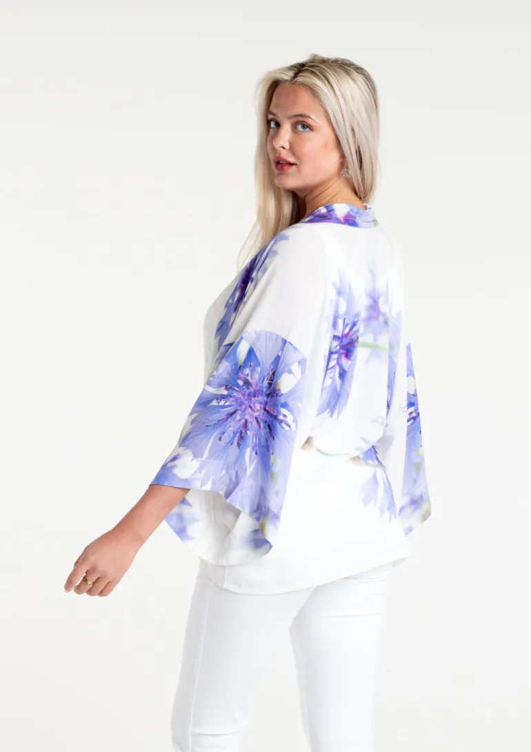 From My Mother's Garden Cornflower Short Kimono