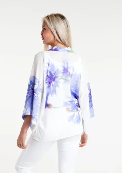 From My Mother's Garden Cornflower Short Kimono