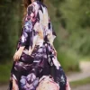 From My Mother's Garden Dreamy Peonies Long Robe LX