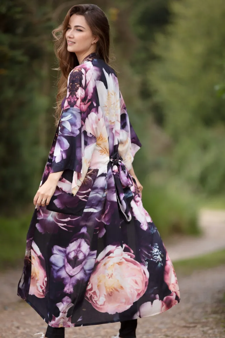From My Mother's Garden Dreamy Peonies Long Robe LX