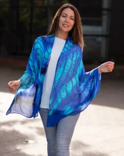 From My Mother's Garden Electric Blue Bamboo Scarf