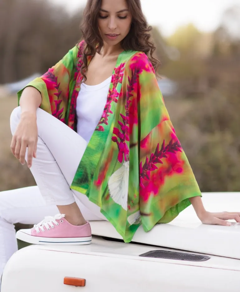 FROM MY MOTHER'S GARDEN GIVES ME BUTTERFLIES KIMONO