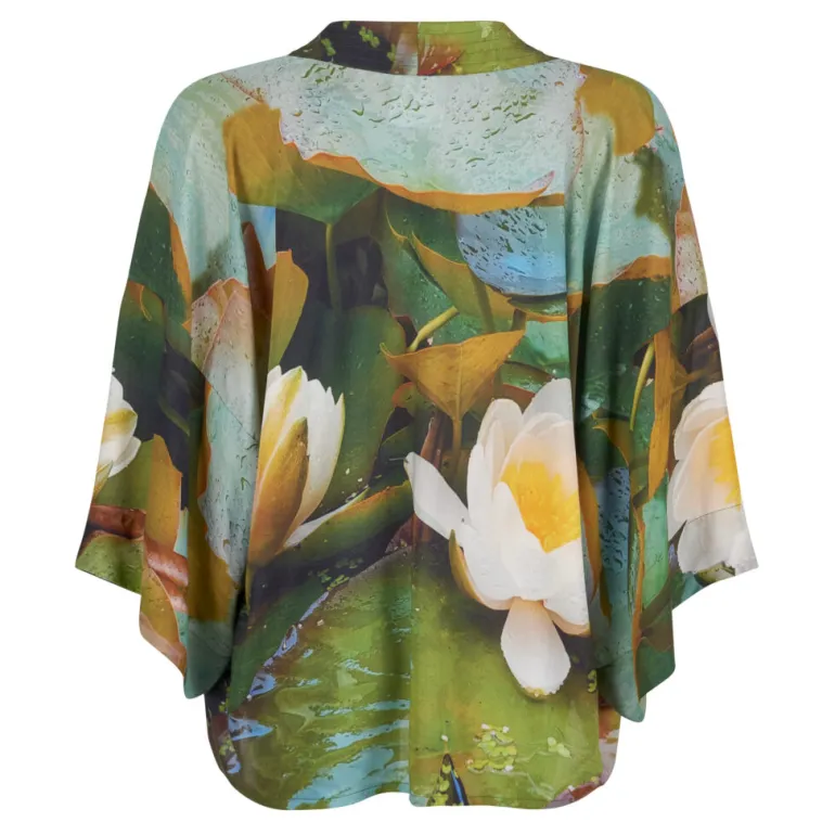 FROM MY MOTHER'S GARDEN LIGHTWEIGHT KIMONO WATERLILY