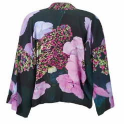 FROM MY MOTHER'S GARDEN LIGHTWEIGHT SHORT KIMONO - HYDRANGEA