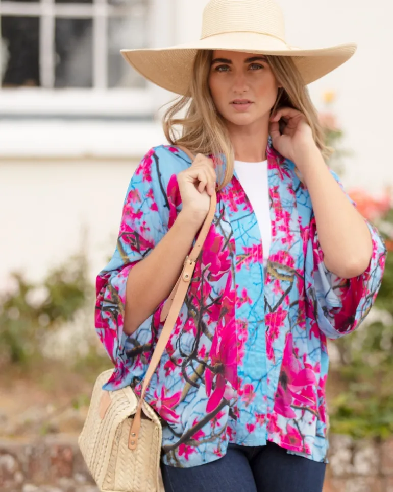 FROM MY MOTHER'S GARDEN MAGNOLIA LIGHTWEIGHT KIMONO