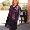 From My Mother’s Garden Mid Length Georgette Kimono Deep as Dahlias