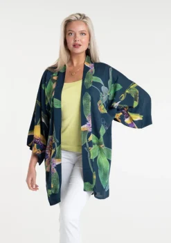 From My Mother's Garden Passionflower Mid-Length Kimono