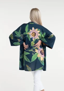 From My Mother's Garden Passionflower Mid-Length Kimono
