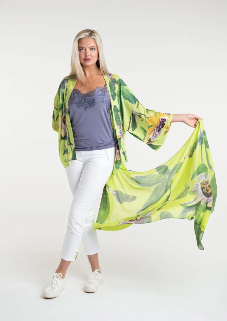 From My Mother's Garden Passionflower Scarf Lime