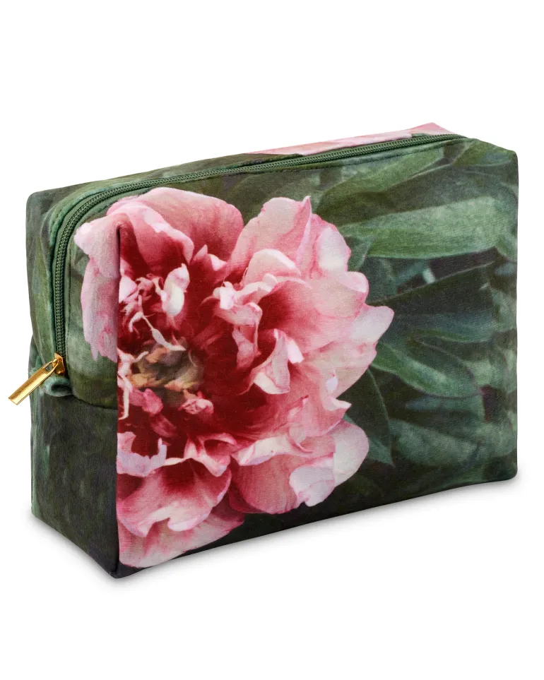From My Mother's Garden Peony Large Makeup Bag