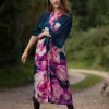 From My Mother's Garden Pink Peonies Long Robe SM