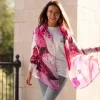From My Mother's Garden Pink Leaf Bamboo Scarf