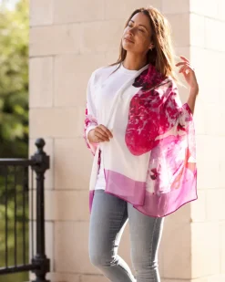 From My Mother's Garden Pink Leaf Bamboo Scarf