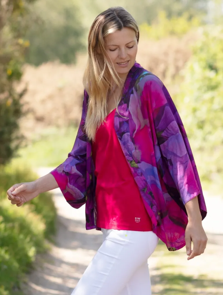 FROM MY MOTHER'S GARDEN SWEETPEA LIGHTWEIGHT KIMONO