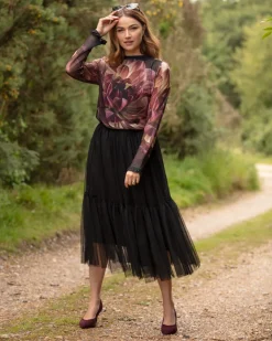 From My Mother's Garden Tiered Tulle Skirt Black