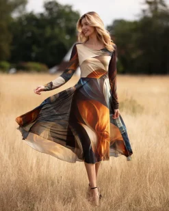 From My Mother’s Garden Tulle Dress Autumn Abstract