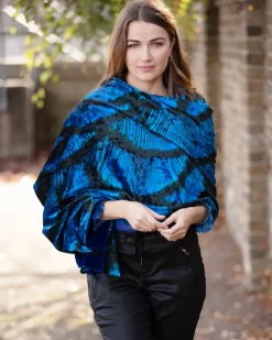 From My Mother's Garden Velvet Stole Peacock