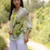 FROM MY MOTHER'S GARDEN WHITE HYDRANGEA BAMBOO SCARF