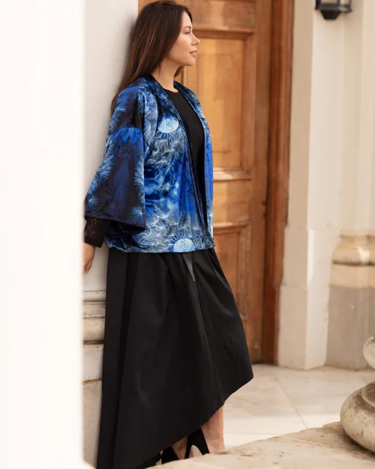 FROM MY MOTHER'S GARDEN WISHES REVERSIBLE VELVET KIMONO