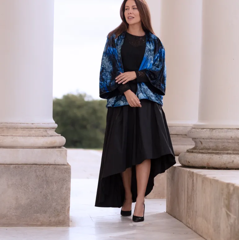 FROM MY MOTHER'S GARDEN WISHES REVERSIBLE VELVET KIMONO