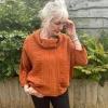 Grizas Crinkle Blouse Burnt Orange