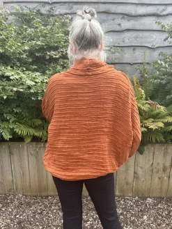 Grizas Crinkle Blouse Burnt Orange