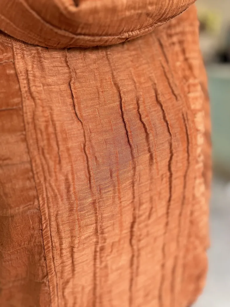 Grizas Crinkle Blouse Burnt Orange