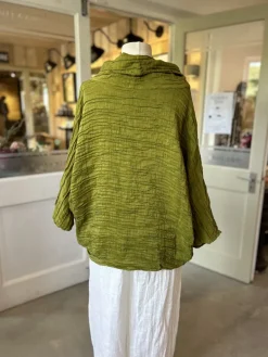 Grizas Crinkle Blouse Golden Lime