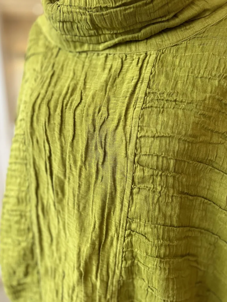 Grizas Crinkle Blouse Golden Lime