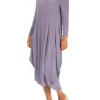 Grizas Crinkle Drape Dress Lavender