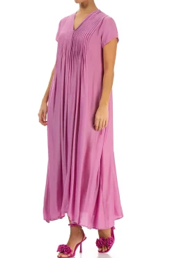 Grizas Front Tuck Dress Wild Berry