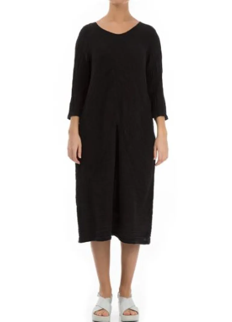 Grizas Midi Crinkle Dress Black