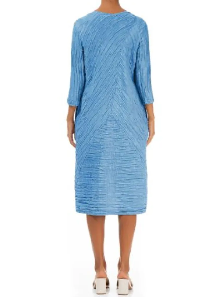 Grizas Midi Crinkle Dress Cornflower