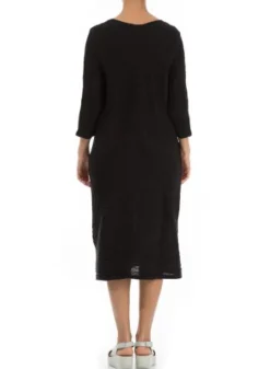Grizas Midi Crinkle Dress Black