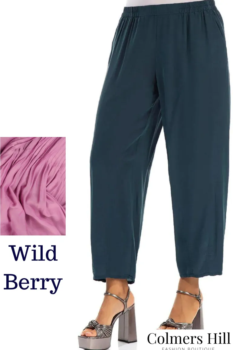 Grizas Silk Bamboo Trousers Wild Berry