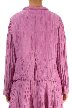 Grizas Silk Linen Short Jacket Wild Berry
