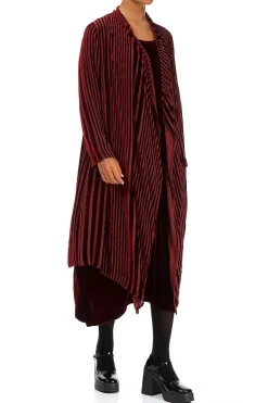 Grizas Silk Stripe Jacket Royal Fuchsia