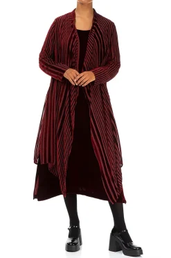Grizas Silk Stripe Jacket Royal Fuchsia