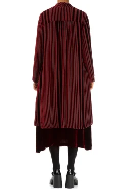 Grizas Silk Stripe Jacket Royal Fuchsia