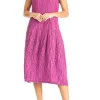 Grizas Sleeveless Silk Crinkle Dress Orchid