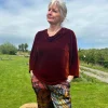 Grizas Velvet Silk Blouse Burnt Orange
