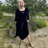Grizas Velvet Silk Dress Blue Violet