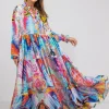 Inoa Placket Maxi Silk Dress Canberra