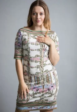 ISABEL GIOTTO ENEAS PASTEL PRINT DRESS