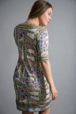 ISABEL GIOTTO ENEAS PASTEL PRINT DRESS