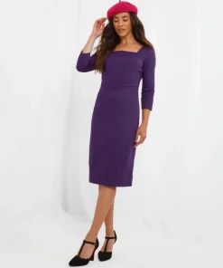 Joe Browns Oh So Vintage Button Back Dress Navy