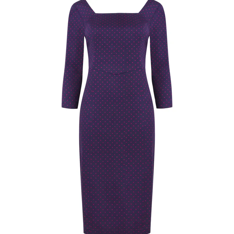 Joe Browns Oh So Vintage Button Back Dress Navy