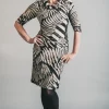 JOSEPH RIBKOFF ANIMAL PRINT DRESS