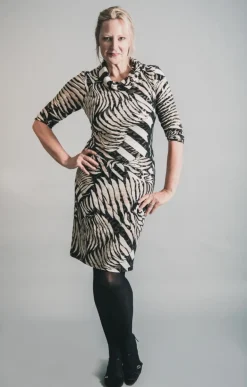 JOSEPH RIBKOFF ANIMAL PRINT DRESS